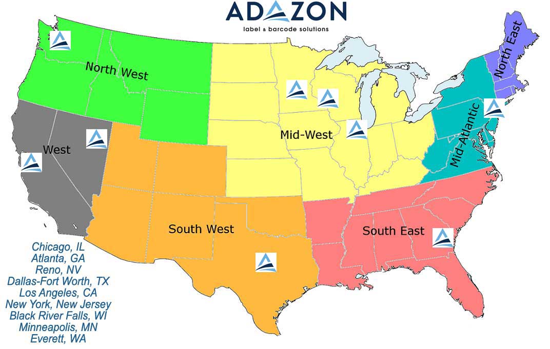 Adazon Locations in the USA